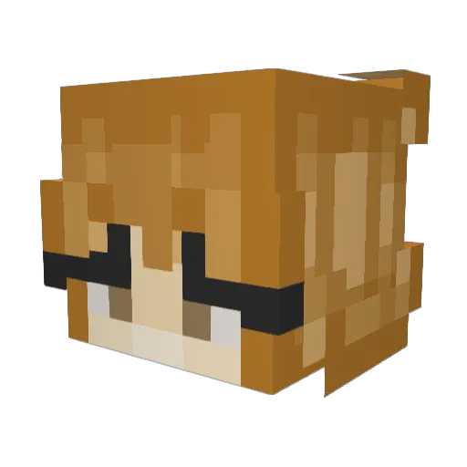 itsszahraa Minecraft avatar head, 3D render