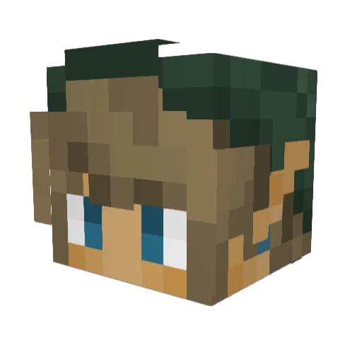 itsturtlej Minecraft avatar head, 3D render