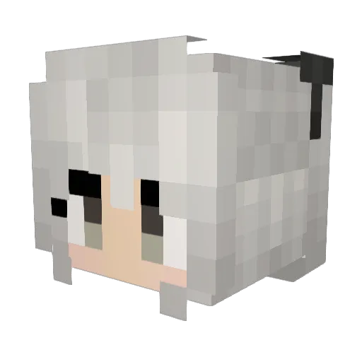 itsuware Minecraft avatar head, 3D render
