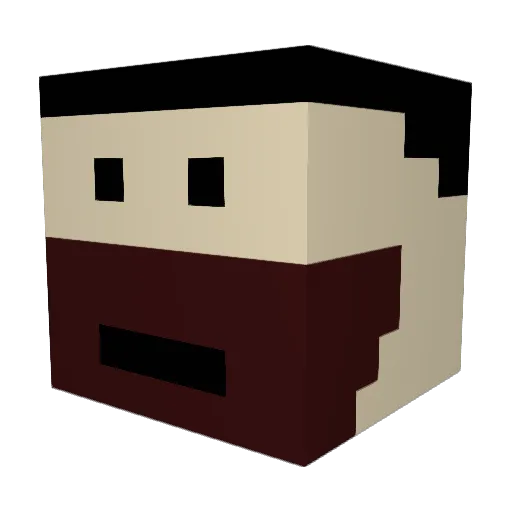 itswaggy Minecraft avatar head, 3D render