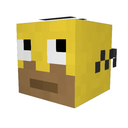 ittihad Minecraft avatar head, 3D render