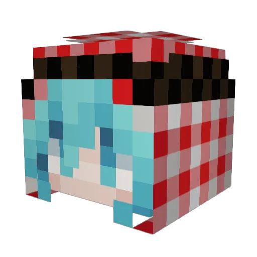 ittosex Minecraft avatar head, 3D render
