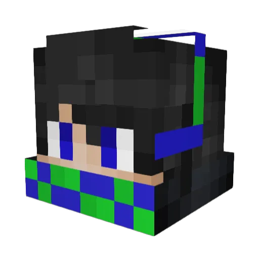 itzATM Minecraft avatar head, 3D render