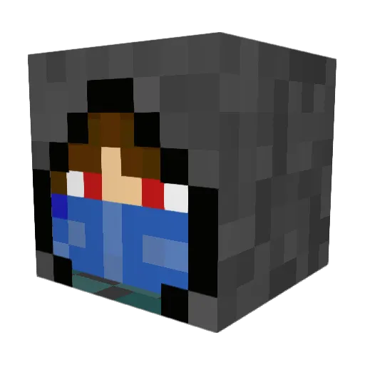 itzChxrlie Minecraft avatar head, 3D render