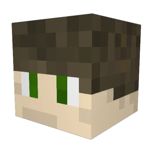 itzDeraded Minecraft avatar head, 3D render
