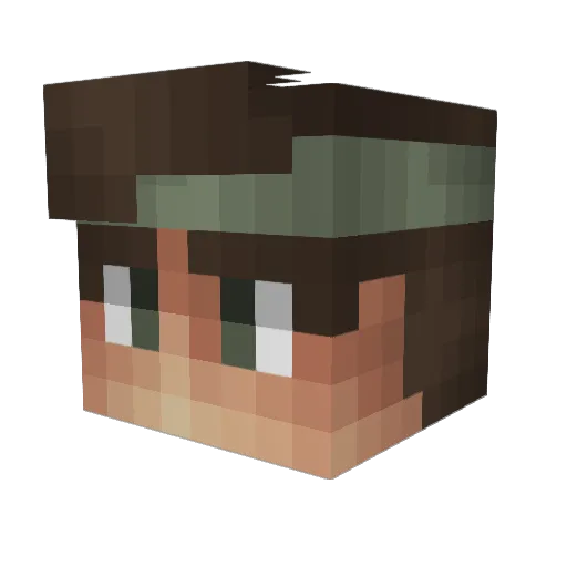 itzEgo2 Minecraft avatar head, 3D render