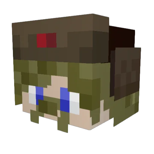 itzInverno Minecraft avatar head, 3D render