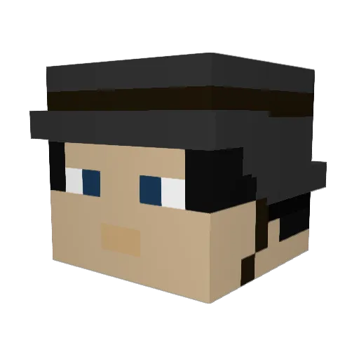 itzJoost Minecraft avatar head, 3D render