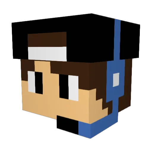 itzMorre Minecraft avatar head, 3D render