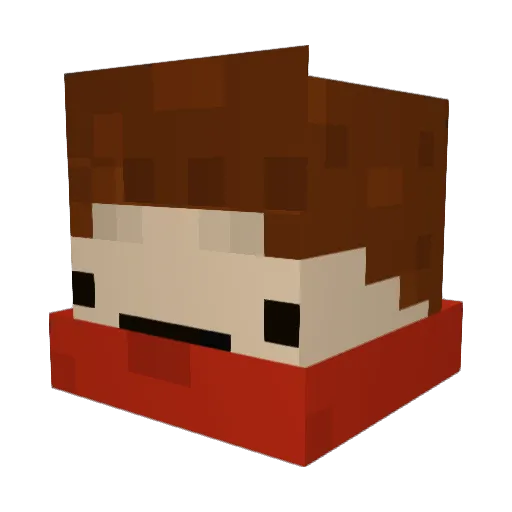 itzRndg Minecraft avatar head, 3D render