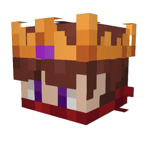 itzSylva Minecraft avatar head, 3D render