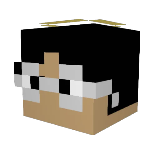 itzUDON Minecraft avatar head, 3D render