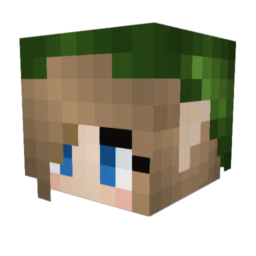 itzalina Minecraft avatar head, 3D render