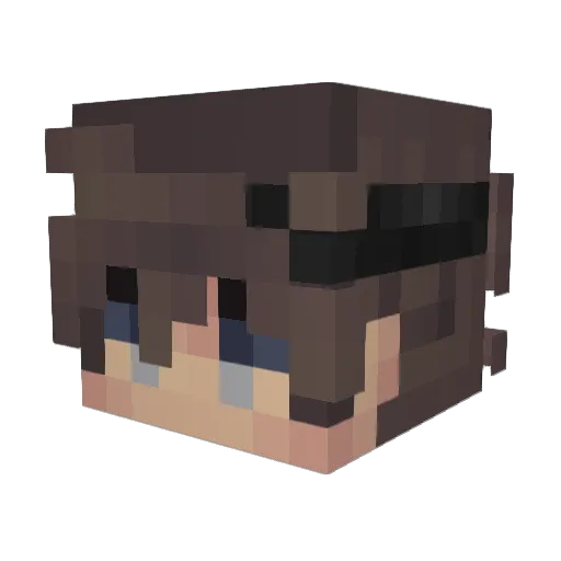 itzdarkxy Minecraft avatar head, 3D render