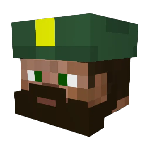 itzfaceu Minecraft avatar head, 3D render
