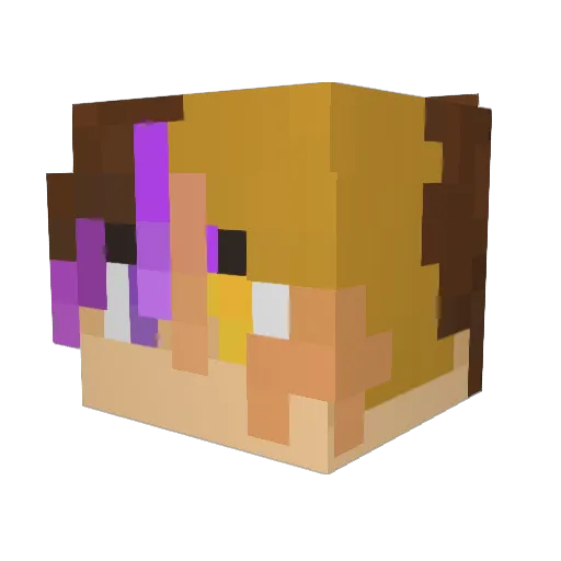 itzhazel Minecraft avatar head, 3D render