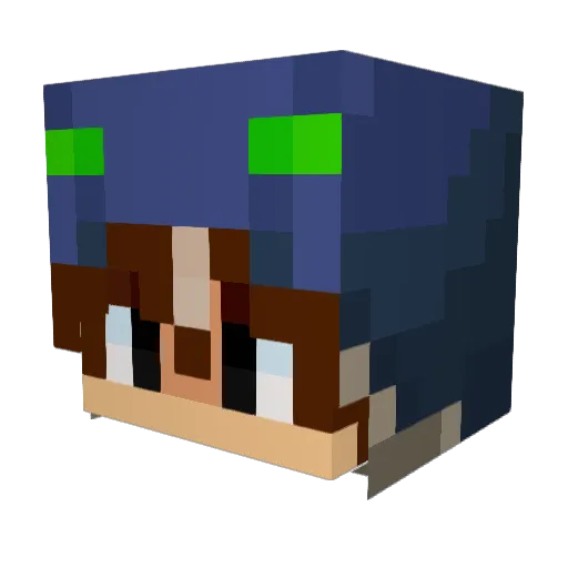 itzlucss Minecraft avatar head, 3D render