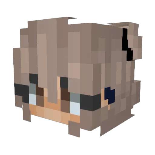 itzmefi Minecraft avatar head, 3D render