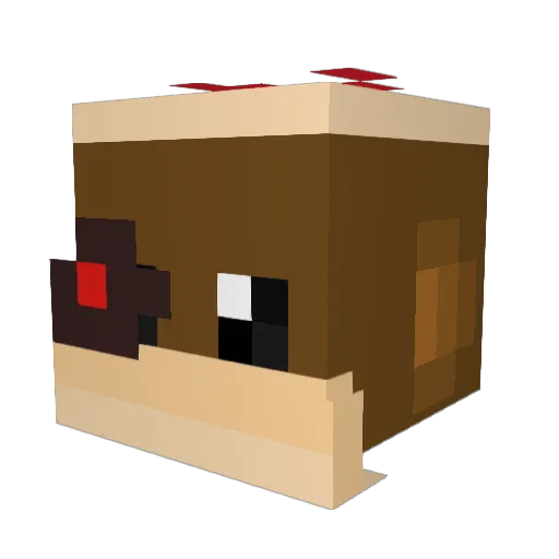 itzmonks Minecraft avatar head, 3D render