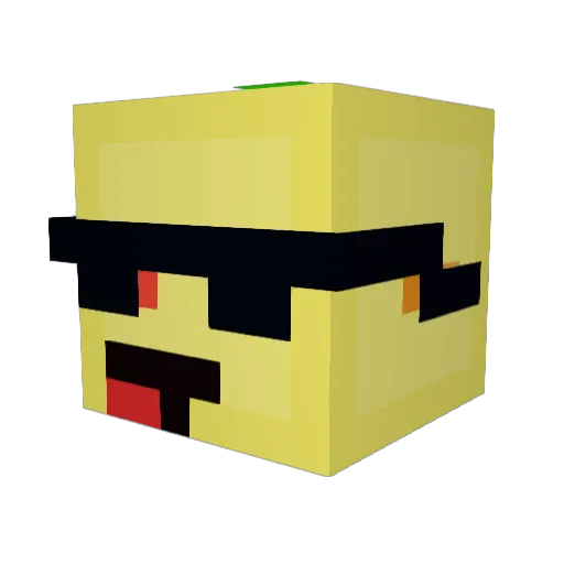 itznotBanana Minecraft avatar head, 3D render