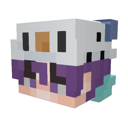 itzoul Minecraft avatar head, 3D render