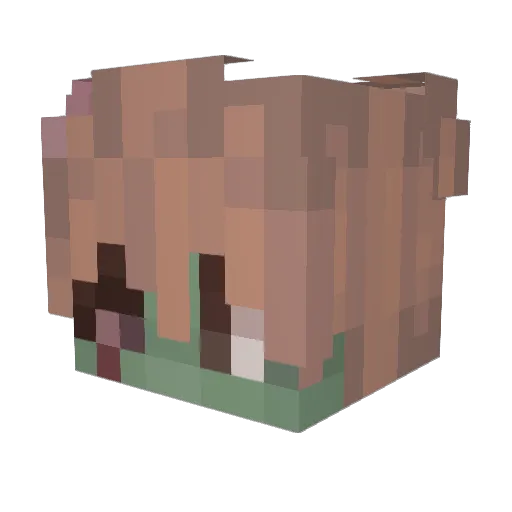 itzvmaxz Minecraft avatar head, 3D render