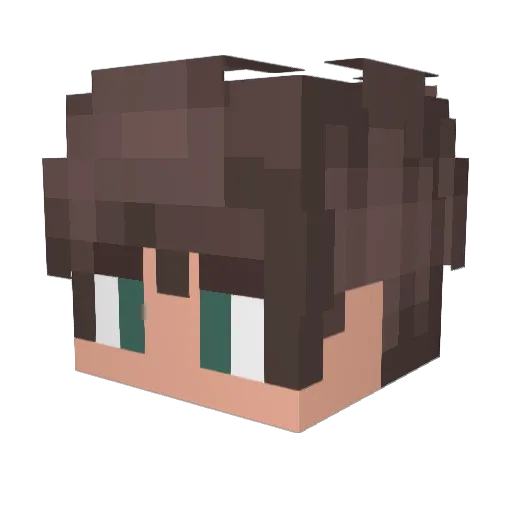 itzvolt Minecraft avatar head, 3D render