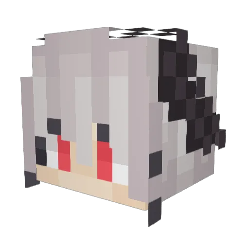 itzwiraa Minecraft avatar head, 3D render