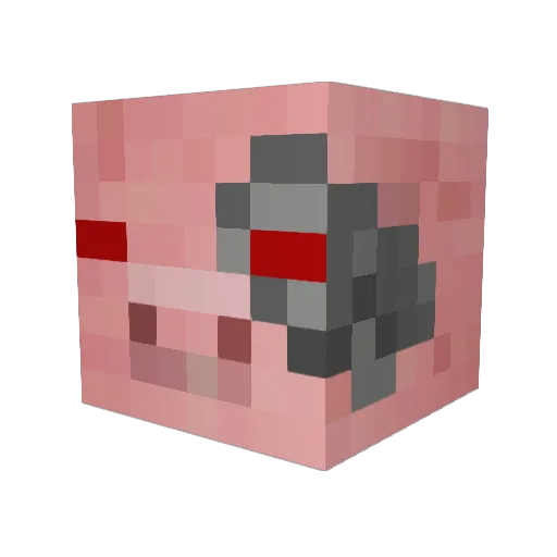 itzy Minecraft avatar head, 3D render