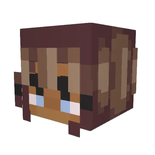itzyogurlellina Minecraft avatar head, 3D render