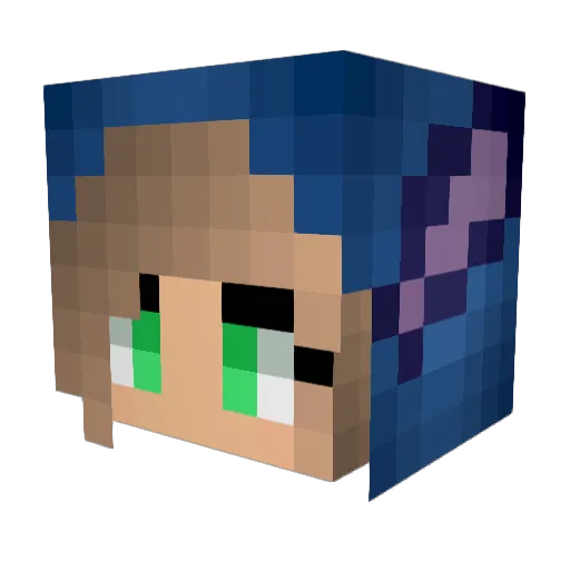 itzzpooh Minecraft avatar head, 3D render