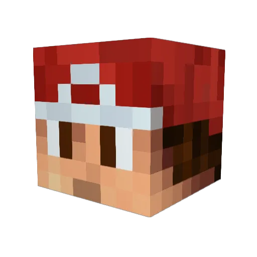 iufdbln Minecraft avatar head, 3D render