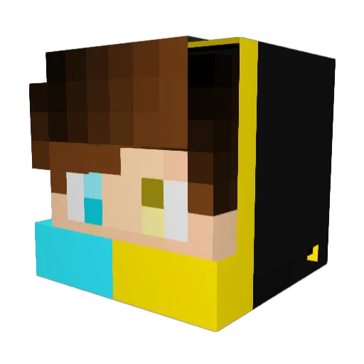 iuhivryuh Minecraft avatar head, 3D render