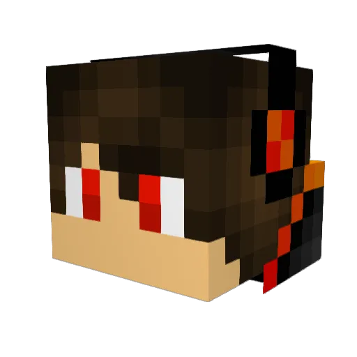 iunaka Minecraft avatar head, 3D render