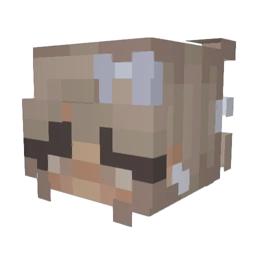iuq_why Minecraft avatar head, 3D render