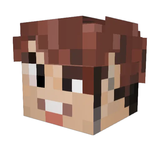 iura Minecraft avatar head, 3D render