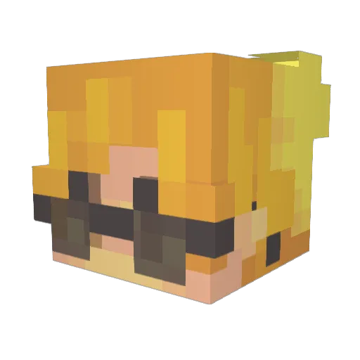 iusebebek Minecraft avatar head, 3D render