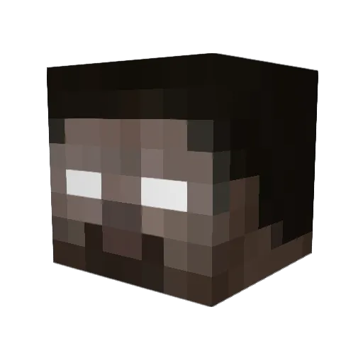iusebow Minecraft avatar head, 3D render
