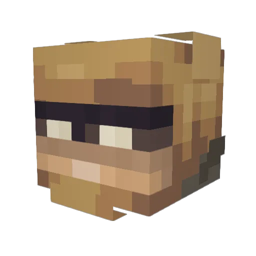 iuvilir Minecraft avatar head, 3D render