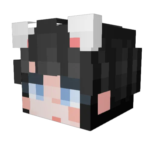 iv2iuo Minecraft avatar head, 3D render