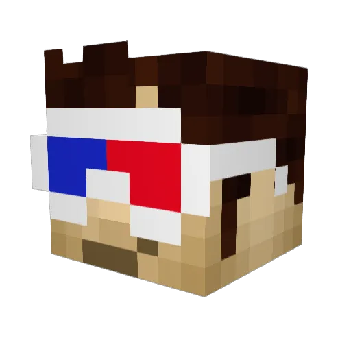 iv57 Minecraft avatar head, 3D render