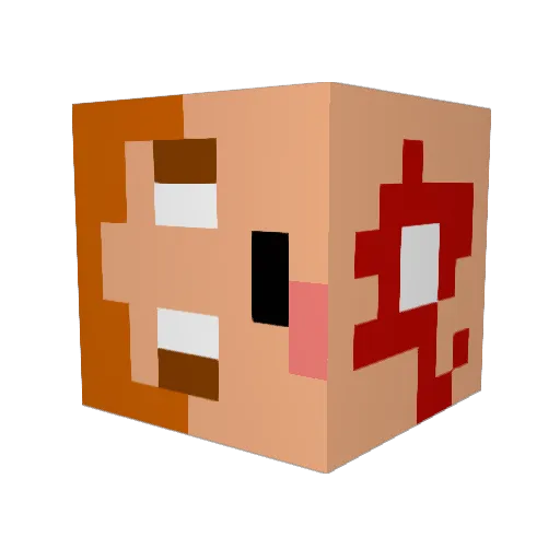 ivanbojta Minecraft avatar head, 3D render