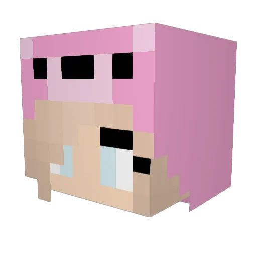ivankaaaa Minecraft avatar head, 3D render