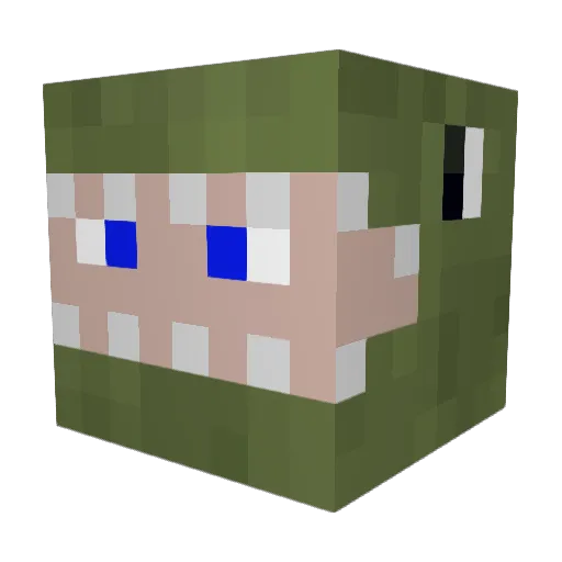 ivanvc Minecraft avatar head, 3D render