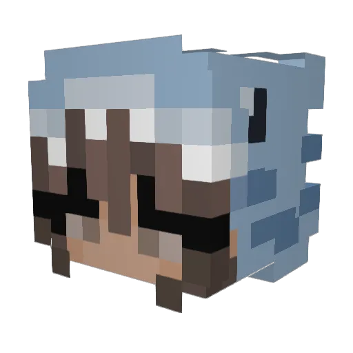 ivixlett Minecraft avatar head, 3D render