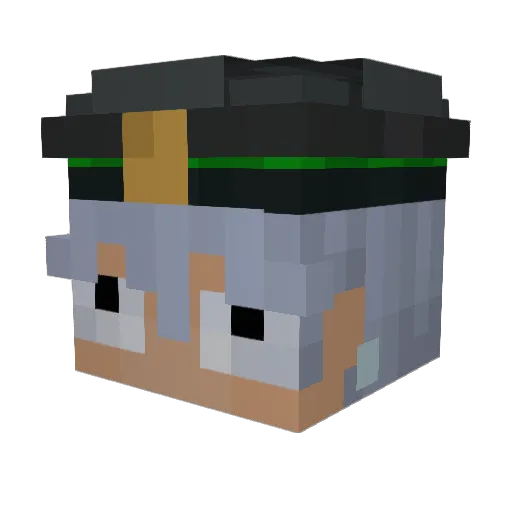 ivqnck Minecraft avatar head, 3D render