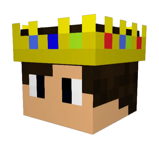 ivtrL Minecraft avatar head, 3D render
