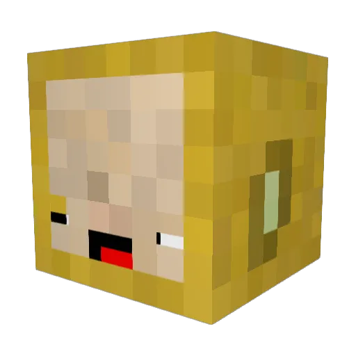 ivxnVo Minecraft avatar head, 3D render