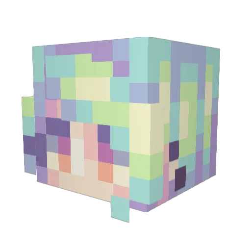 ivyflora Minecraft avatar head, 3D render