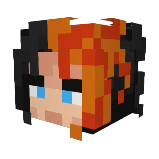 ivysawras Minecraft avatar head, 3D render